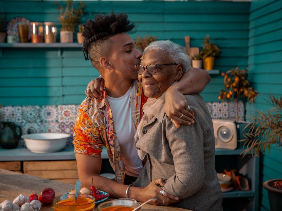 Nico with his Jamaican grandmother Maviswas